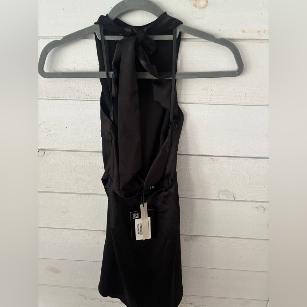 ANGEL BIBA NWT
Sonoma Halterneck Faux Wrap Twist
Back Mini Dress Black Size XS - Picture 5 of 12